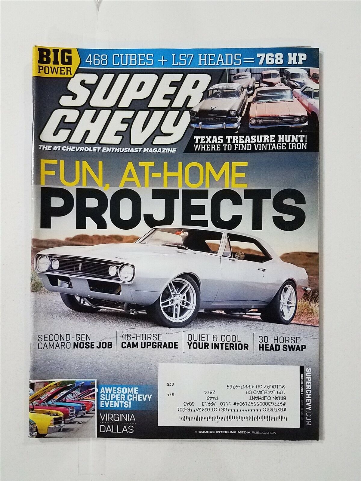 Super Chevy Magazine October 2011 - 1967 Camaro - 1967 Chevy II 