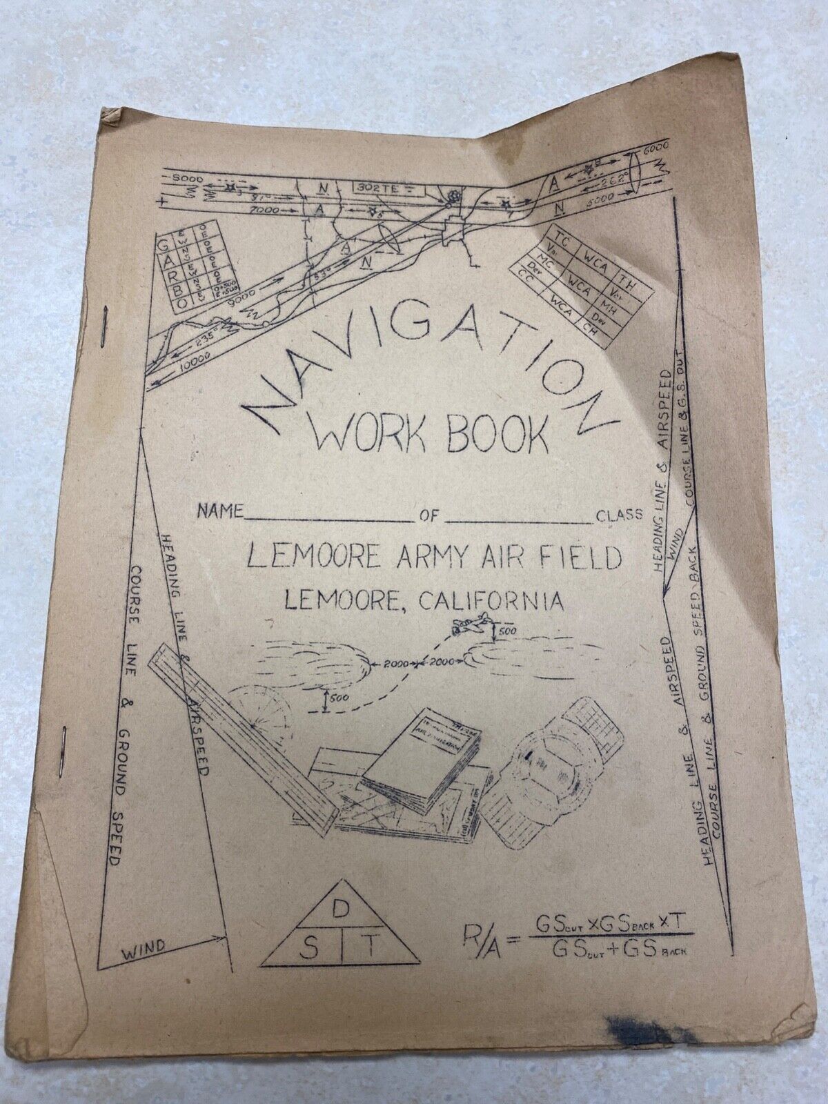 WW2 Lemoore Army Air Field Navigation Workbook