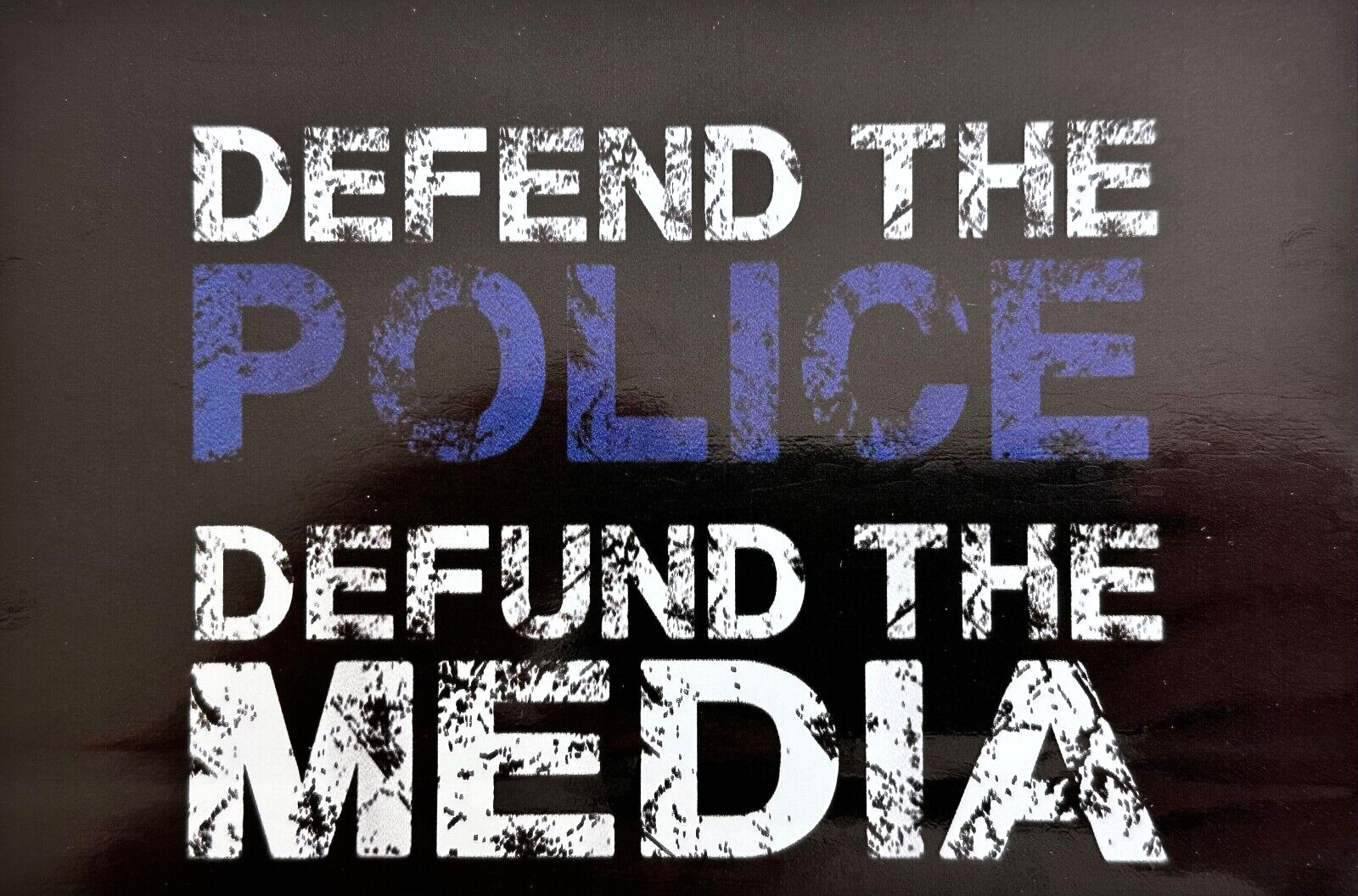 Defend The Police...Defund The Media....Truck Decals Sticker  (4 Pack) #264