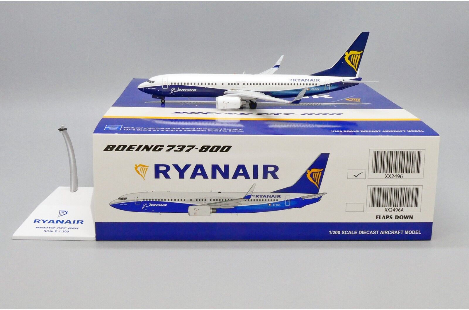 RBF絕版 JC 金屬 1:200 Ryanair BOEING B 737-800 EI-DC XX2496 *FREE SHIPPING*