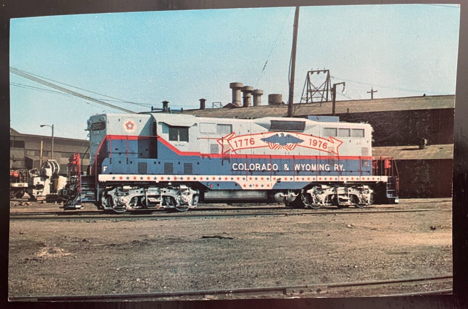 Vintage Postcard 1975 Colorado & Wyoming Locomotive 200, Bicentennial (CO)