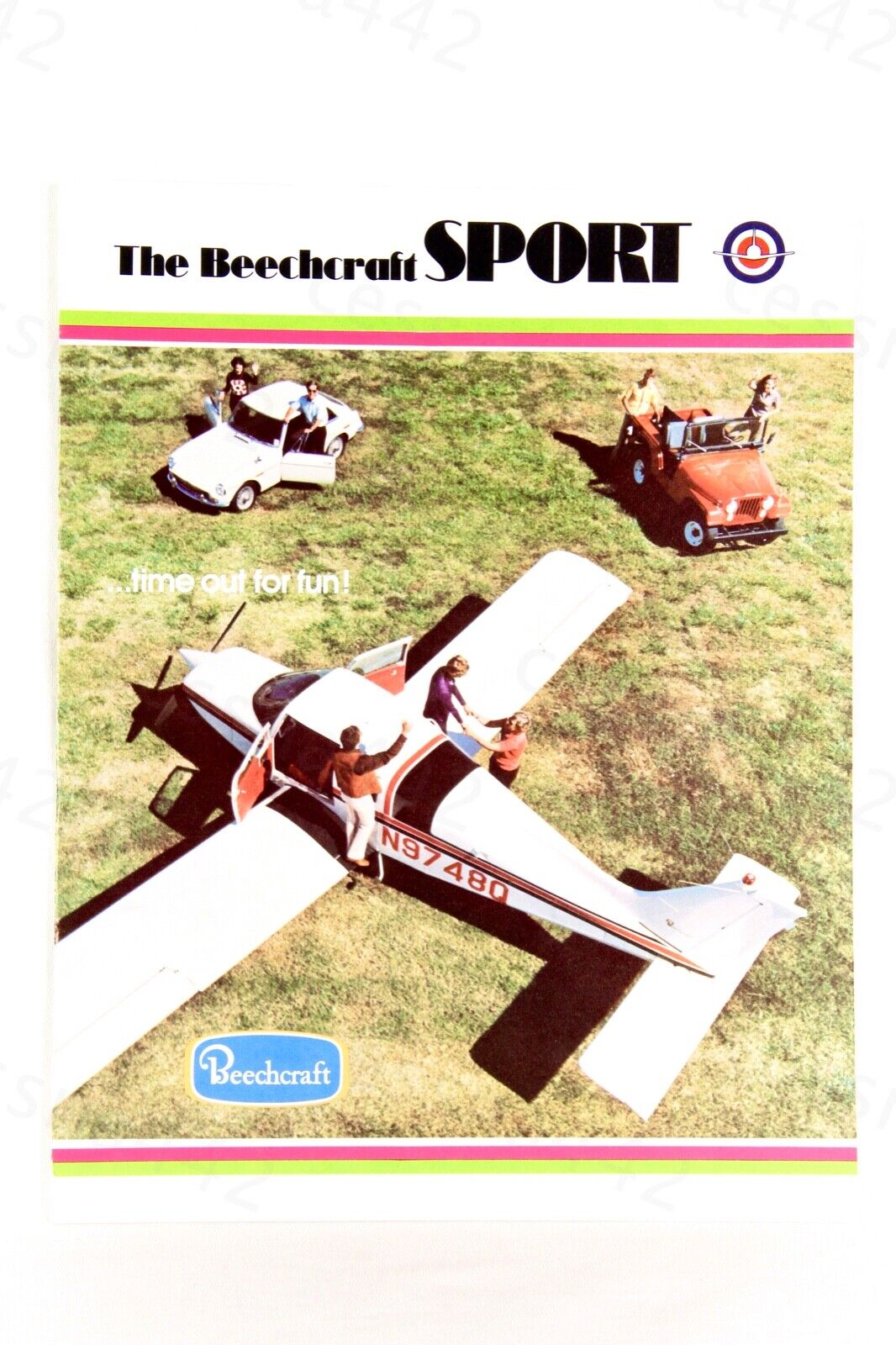 BEECHCRAFT SPORT Brochure Vintage 6 Pages USA Gift New Old Stock 1973 Rare Gift