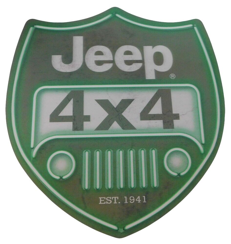 Jeep 4x4 Est. 1941 Green & White Lenticular 3-D Wooden Sign MS481