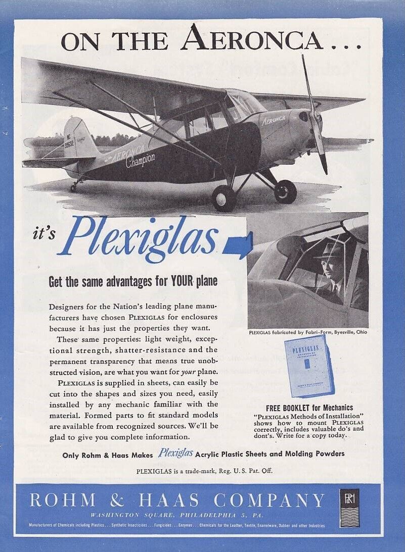 Aeronca Champion Aircraft ad 3/1/2023a