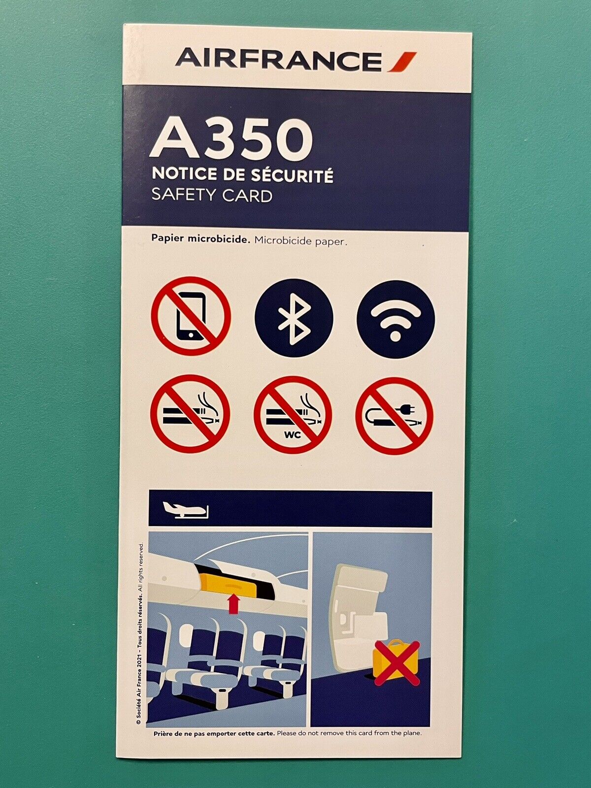2022 AIR FRANCE SAFETY CARD — AIRBUS 350