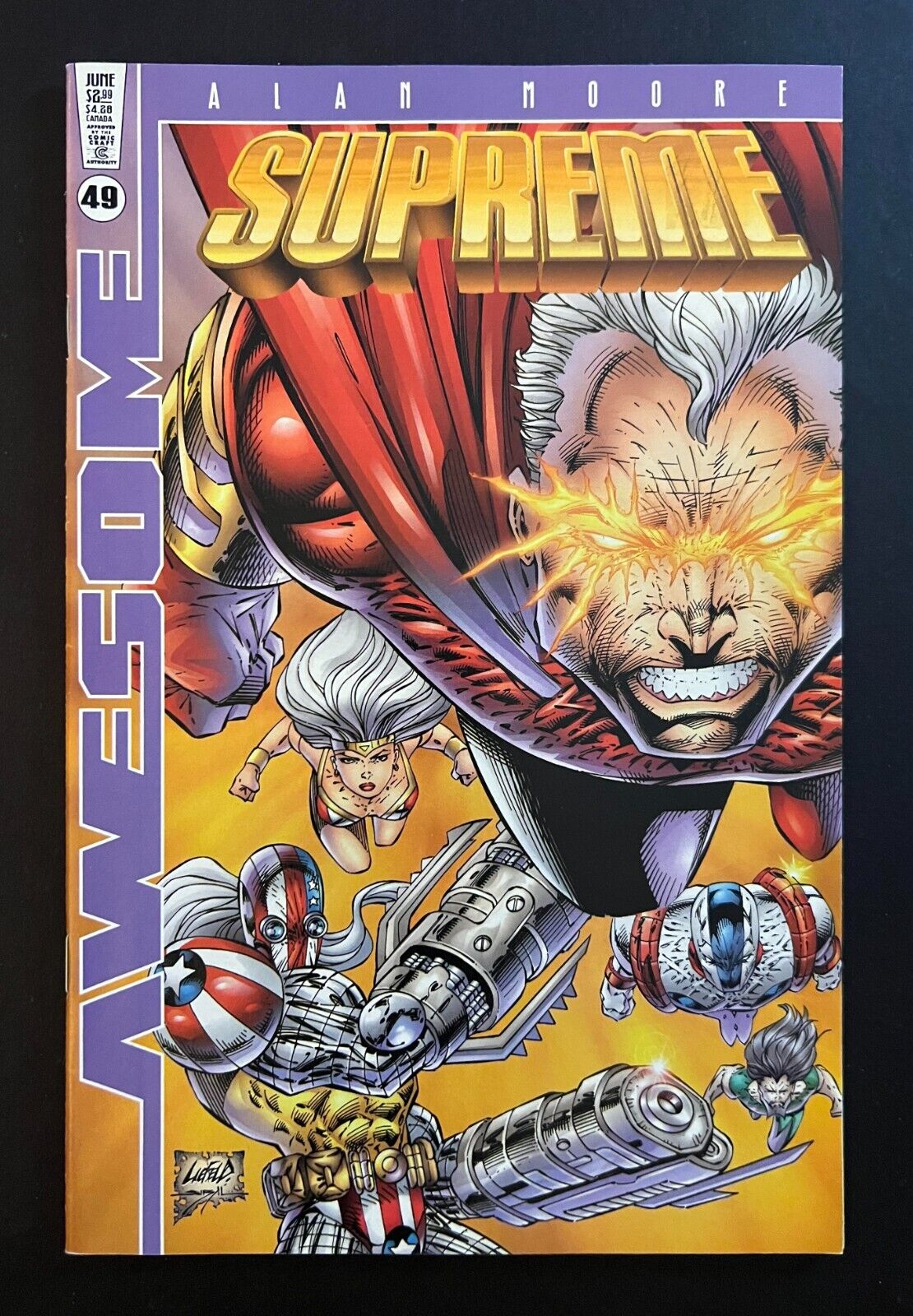 SUPREME #49 Hi-Grade By Alan Moore Rob Liefeld Cover Awesome 1997