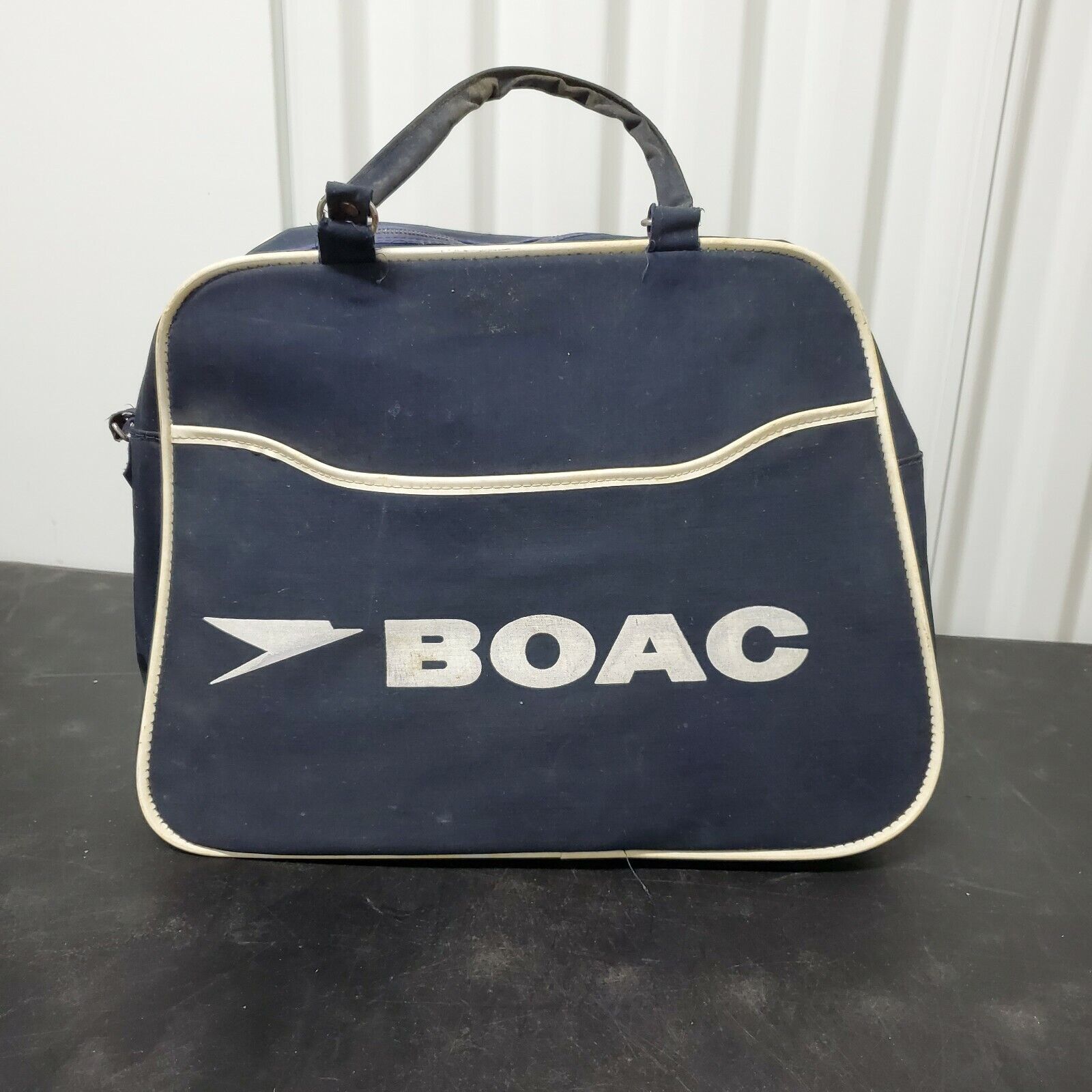  Vintage 1960's BOAC British Overseas Airways Corporation Stewardess Bag Rare
