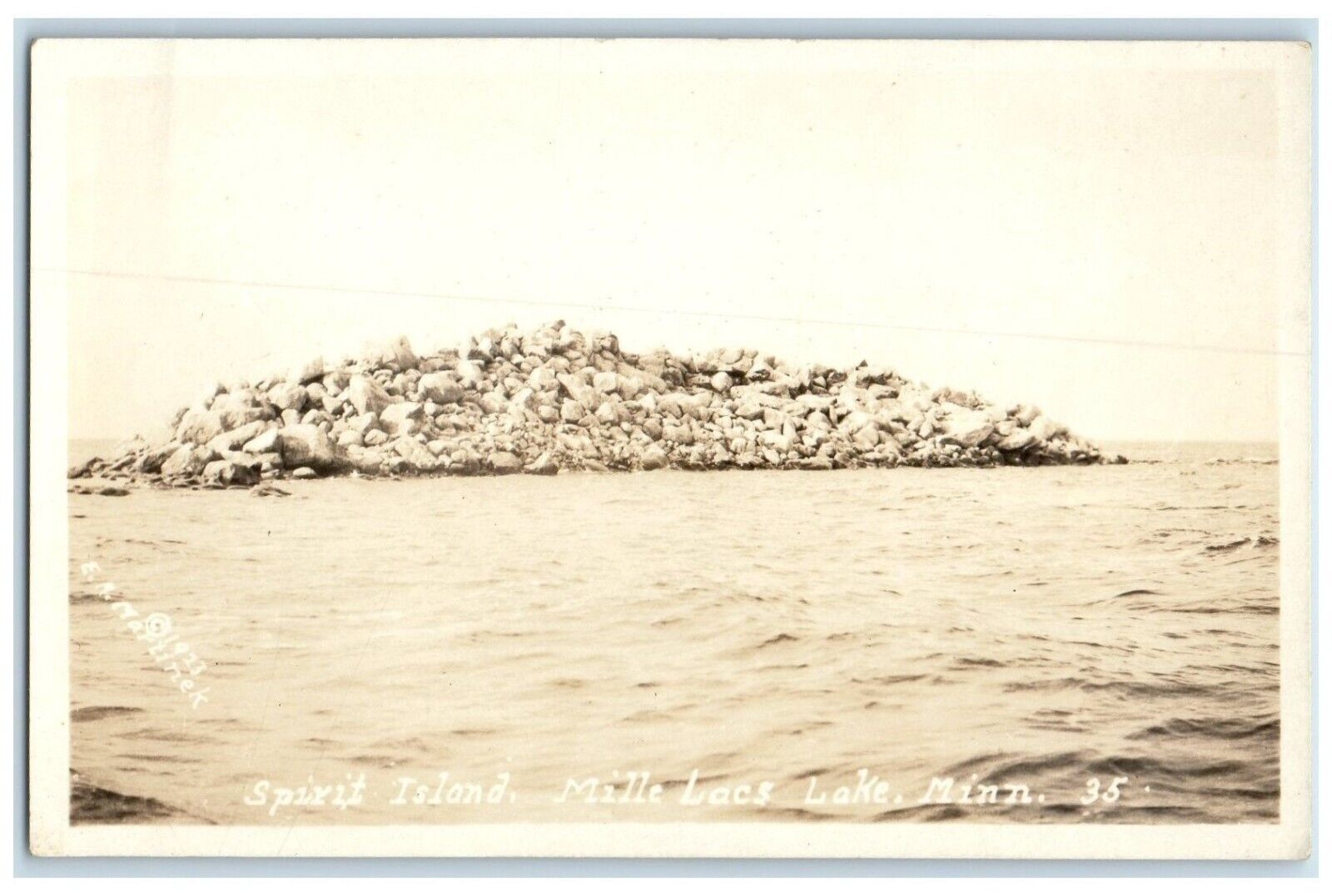 c1940\'s Spirit Island Mille Lacs Lake Minnesota MN RPPC Photo Vintage Postcard