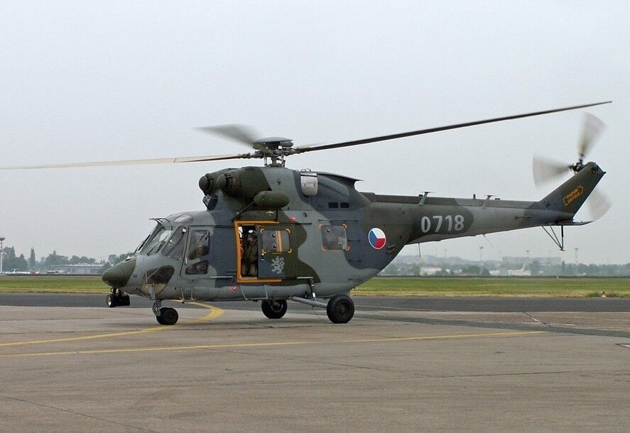 PZL Swidnik W-3 Sokol Multi-Purpose Helicopter Desktop Wood Model Large