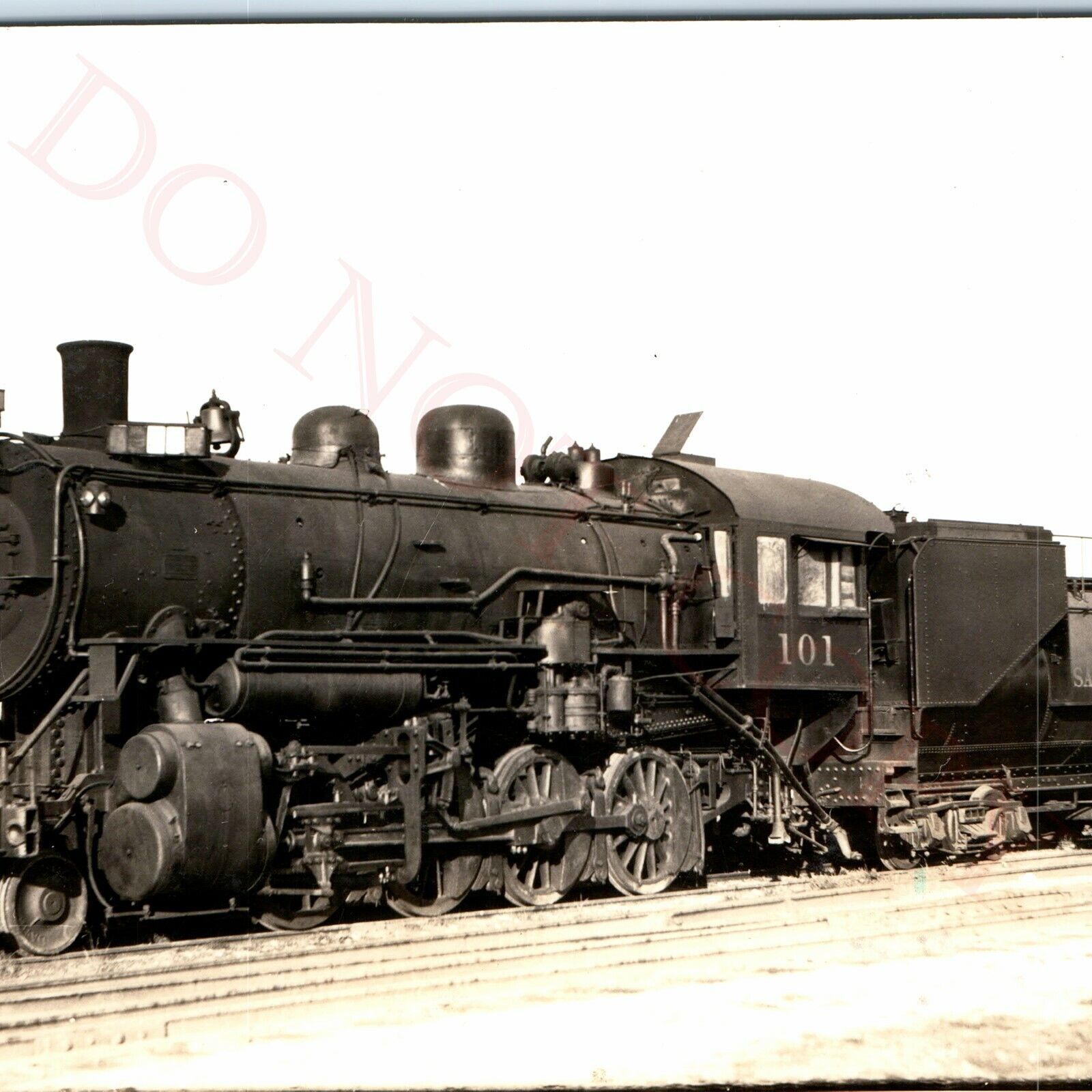 c1930s San Diego & Arizona Railroad 101 Locomotive RPPC Real Photo PC SDA AZ A49