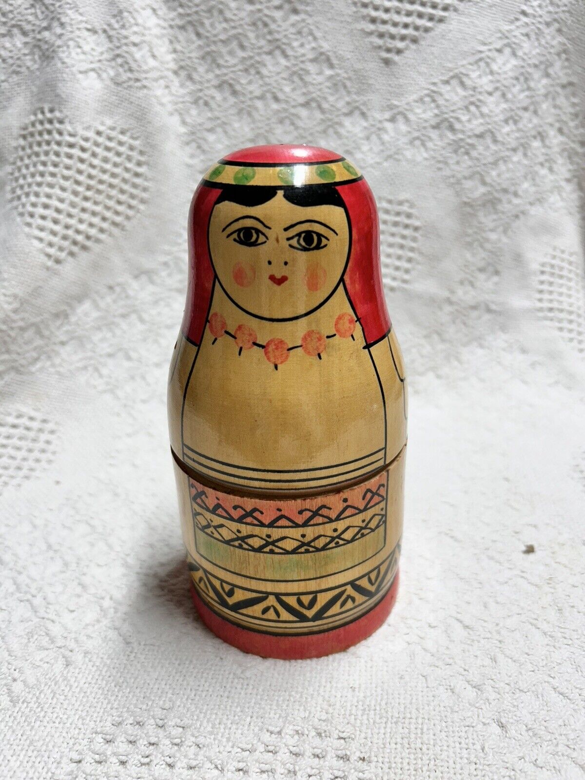 Vintage Russian Matryoshka Nesting Dolls  - 6 Wooden Hand Painted USSR