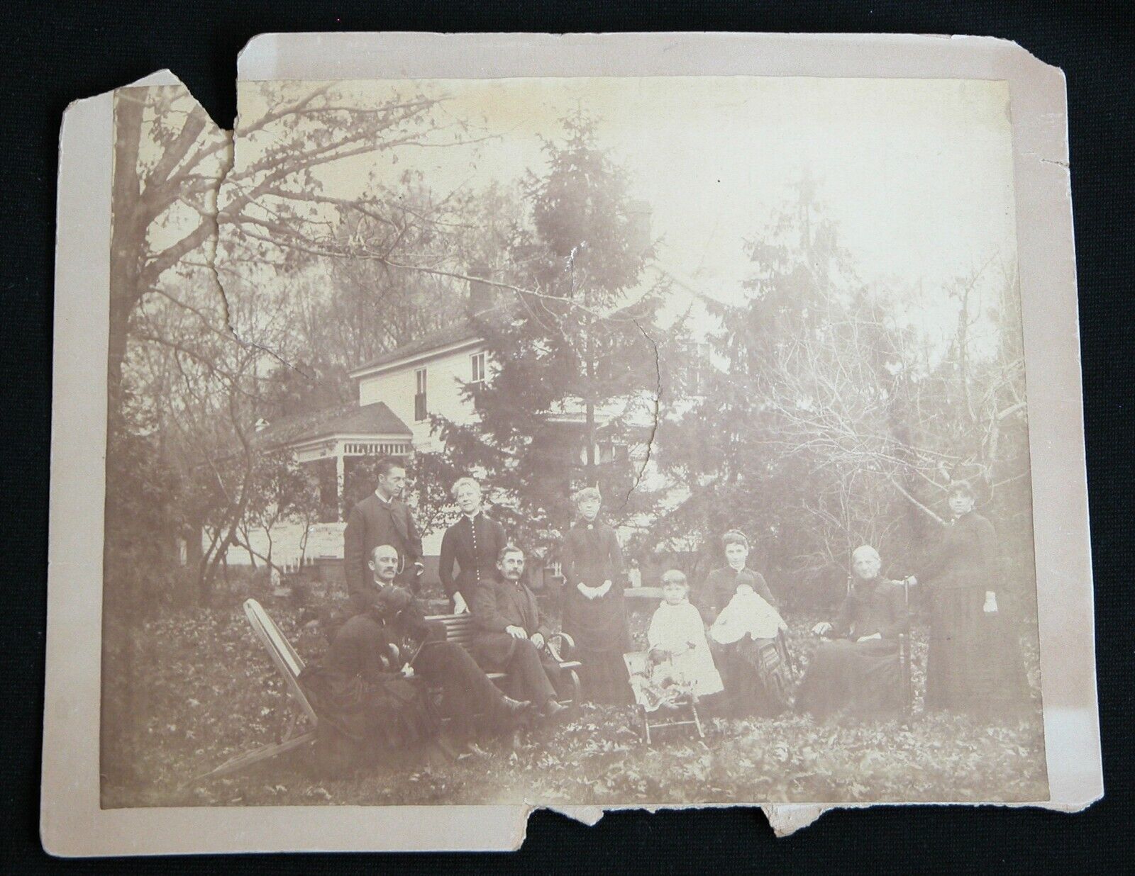  Vtg 1880s Photograph cdv THE BURCKY FAMILY William Emma Louise Chris May 