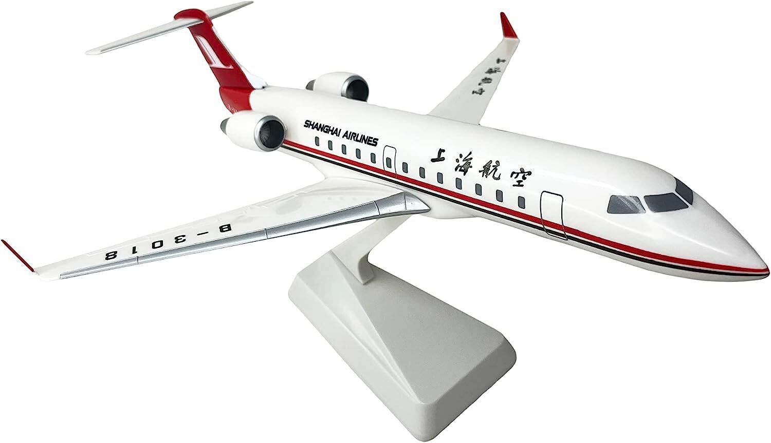 Flight Miniatures Shanghai Airlines CRJ-200 Desk Display 1/100 Model Airplane