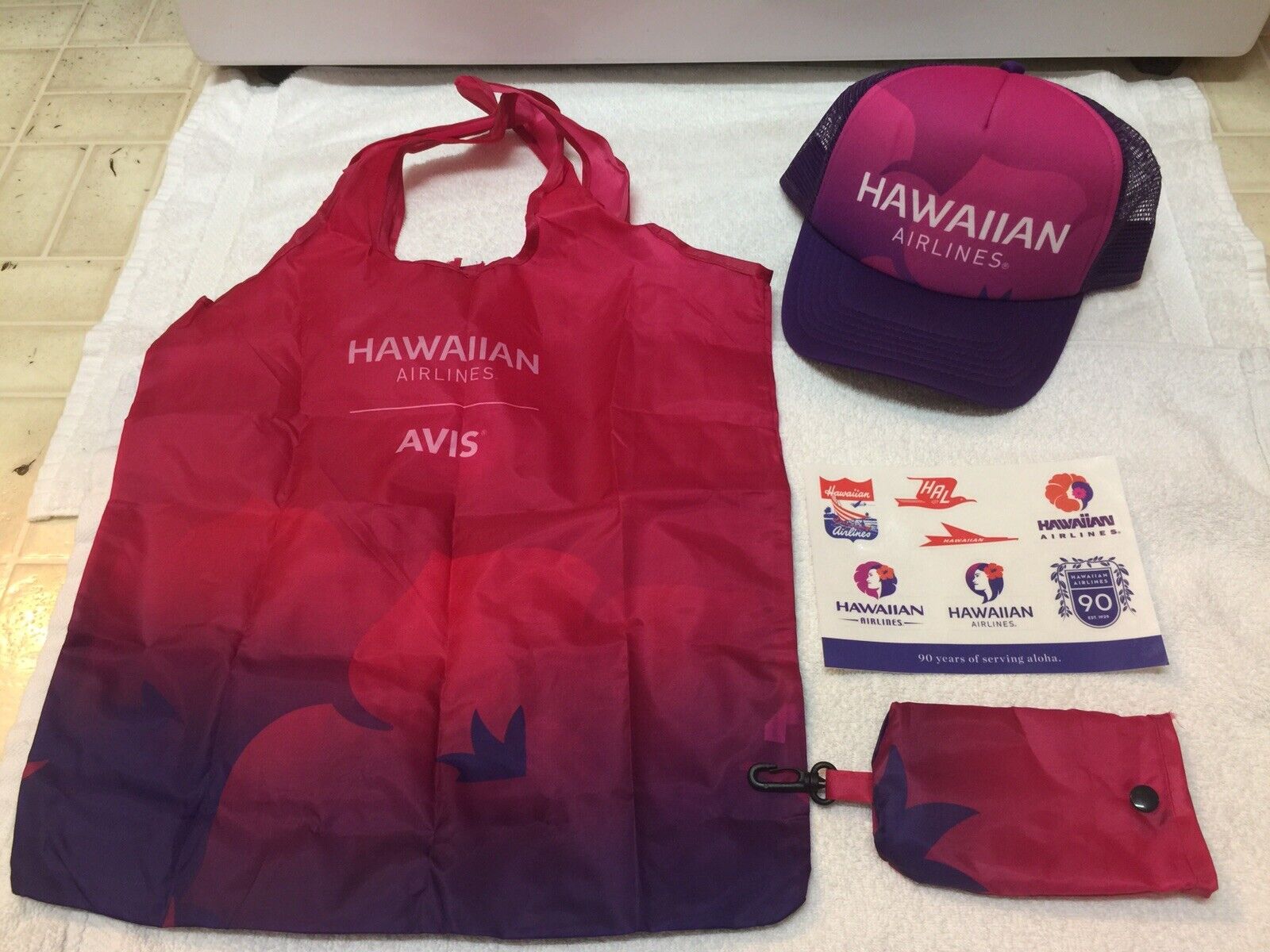 Hawaiian Airlines Cap And Bag