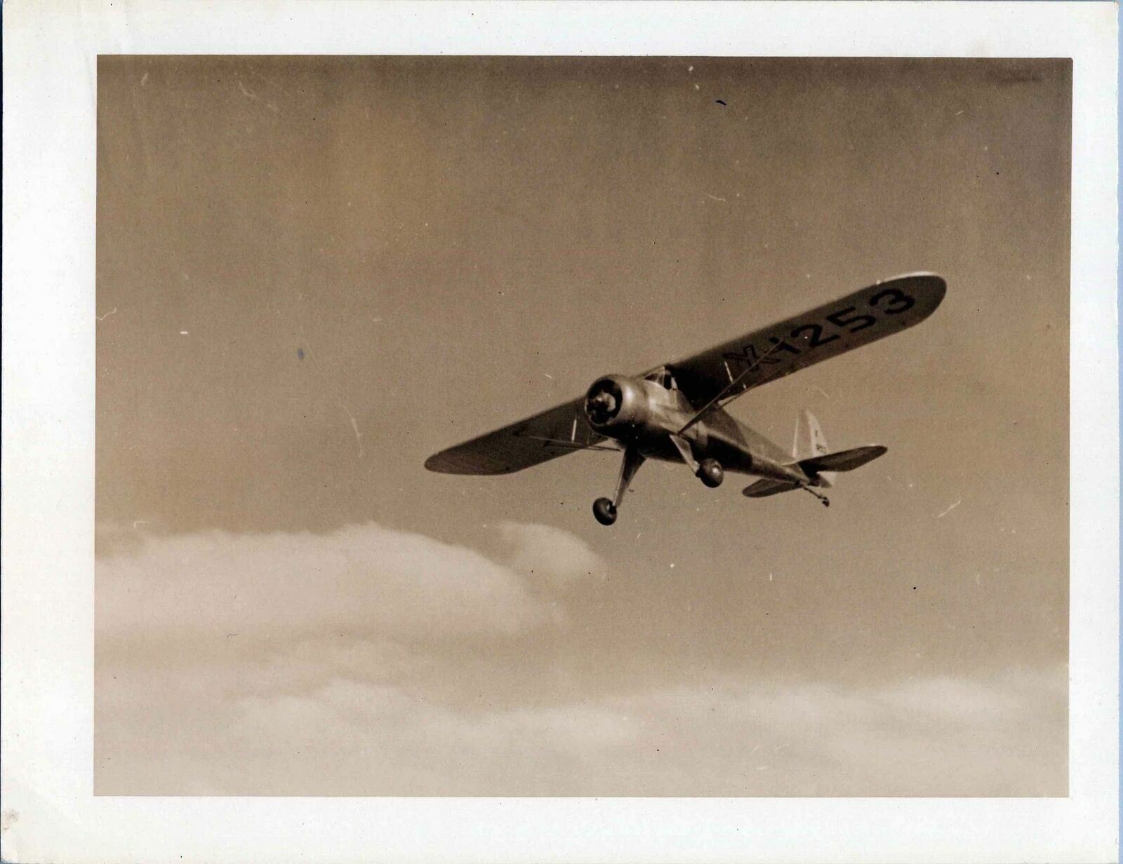 LUSCOMBE 90 AIRCRAFT X1253 INFLIGHT VINTAGE PHOTO