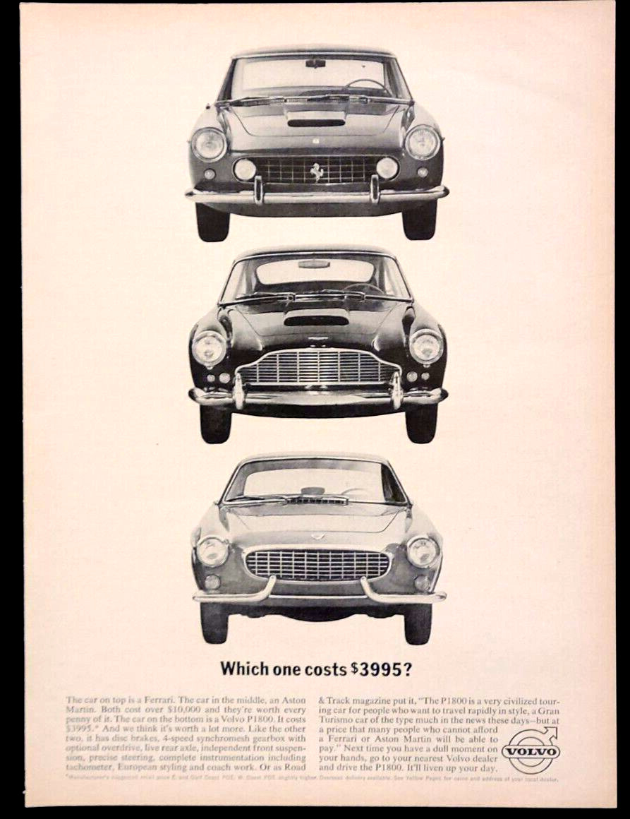 Volvo P1800 Original 1963 Vintage Print Ad