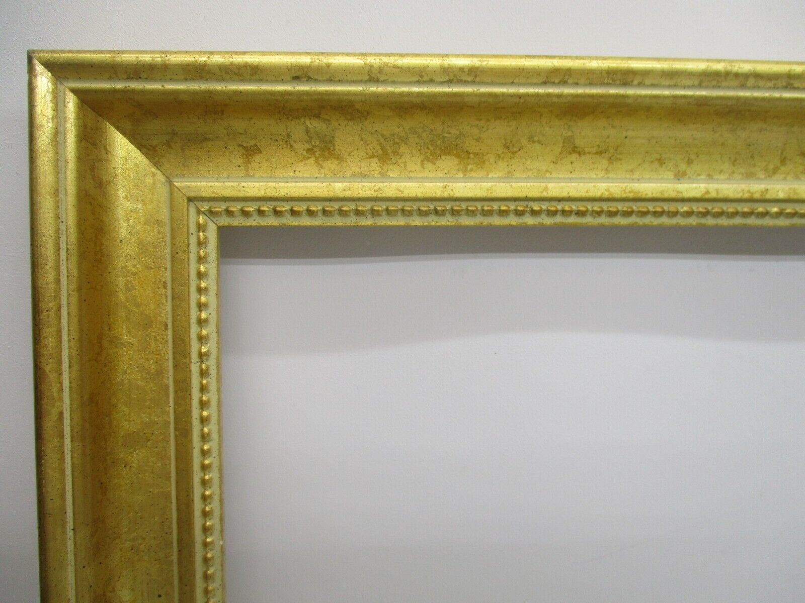 Large VTG Solid Wooden Gold Pic Frame Fits\