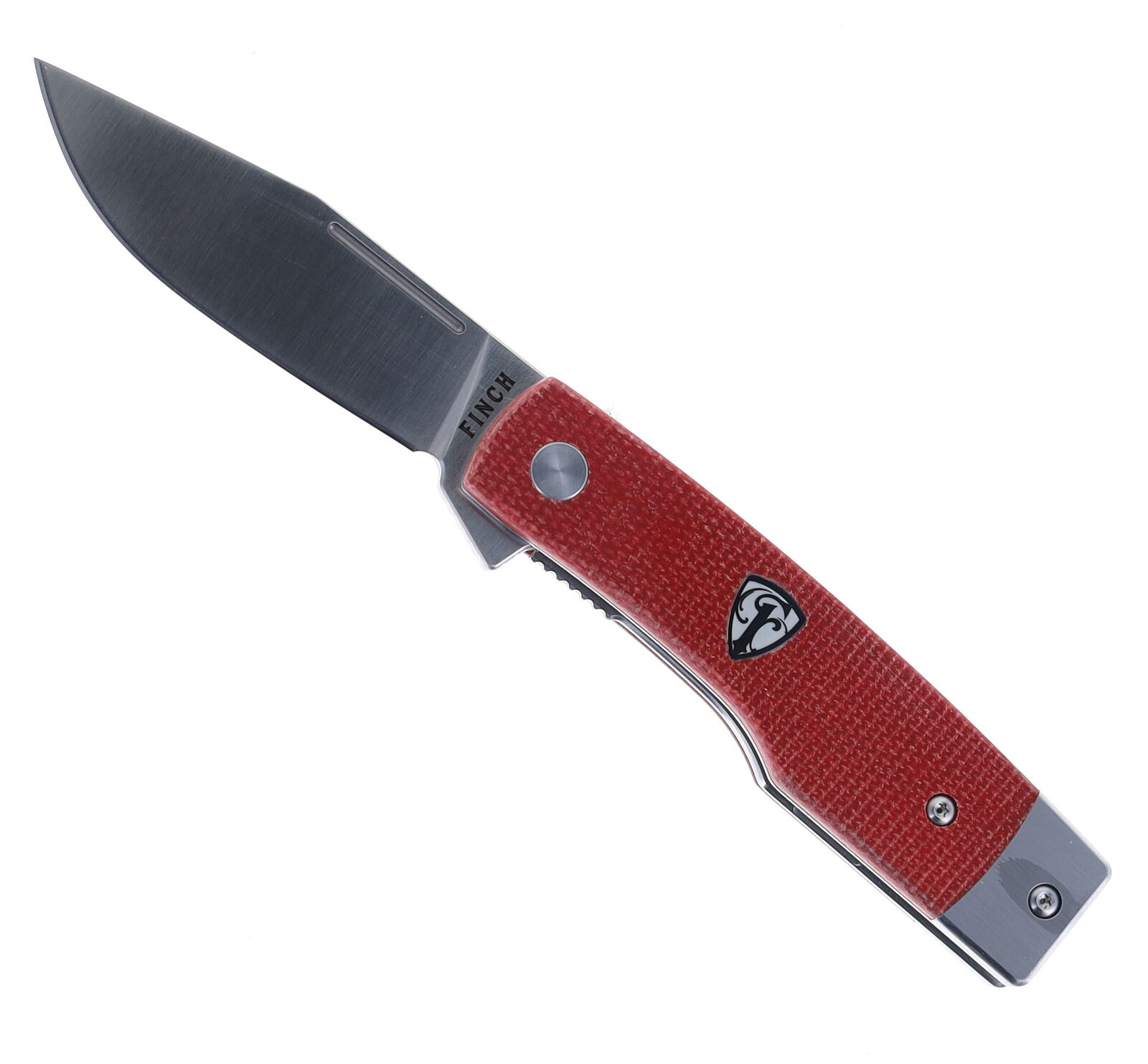Finch Hatfield Flipper Folding Knife Canyon Red Micarta Handle 154CM Plain HT404