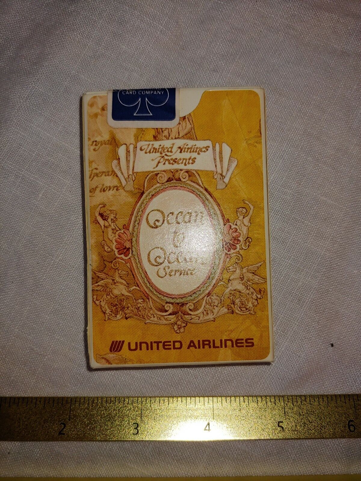 Vintage New Deadstock United Airlines Ocean Service Playing Cards Deck 1970s