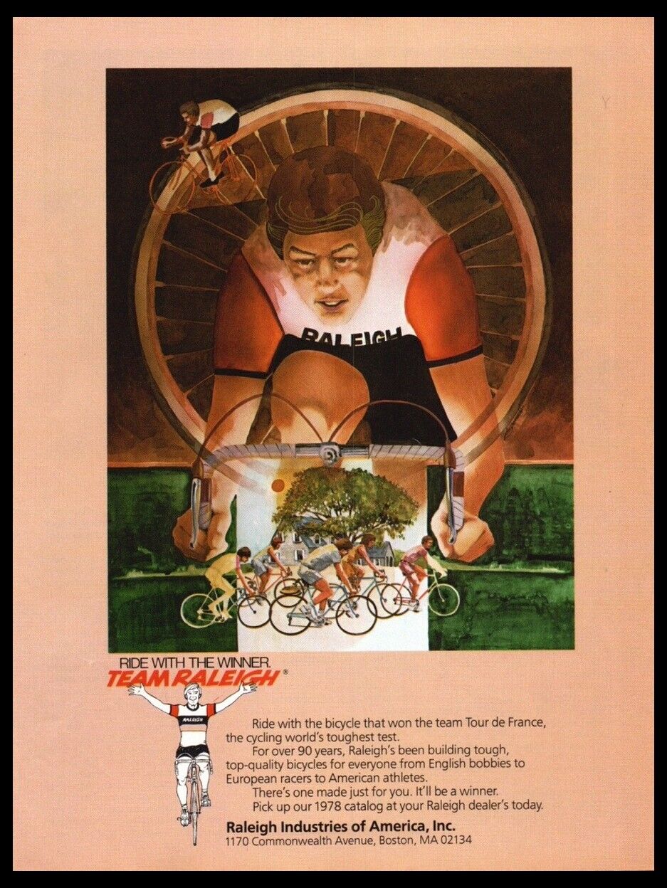1978 Raleigh-Vintage ORIGINAL Bike/Bicycle Print ad/mini poster-1970\'s