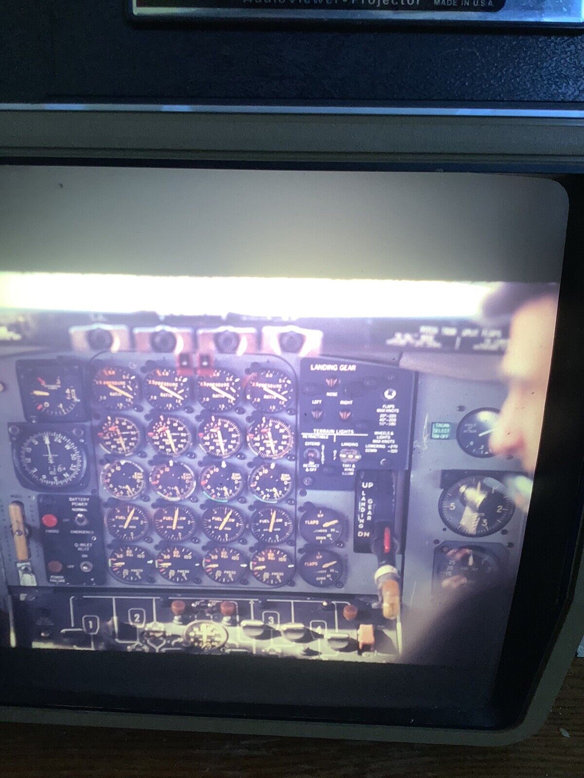 USAF Kc135 cockpit and pilots 35mm aircraft slides (qty 2) Ektachrome c1970