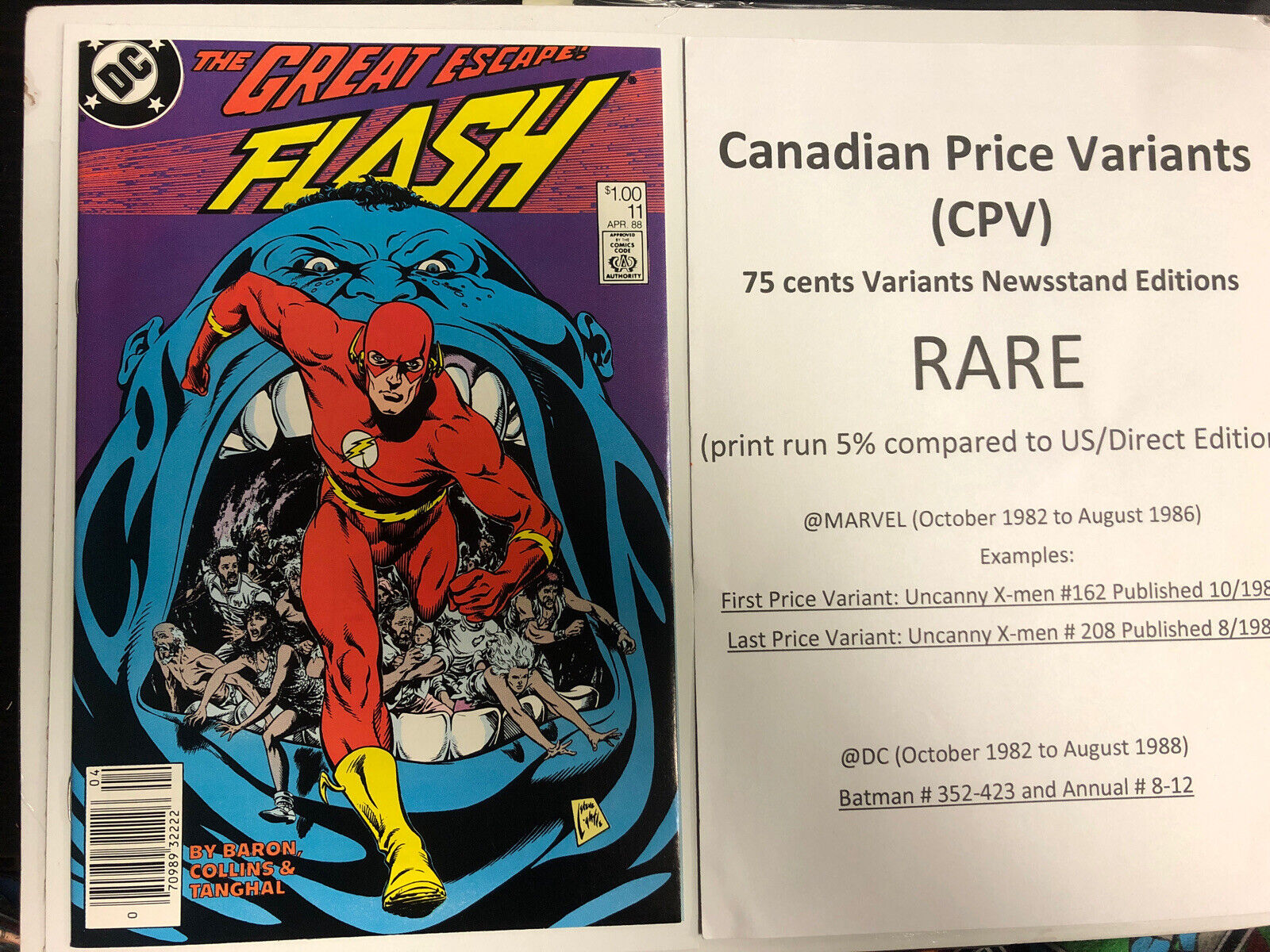 Flash (1988) # 11 (NM) Canadian Price Variant (CPV) 