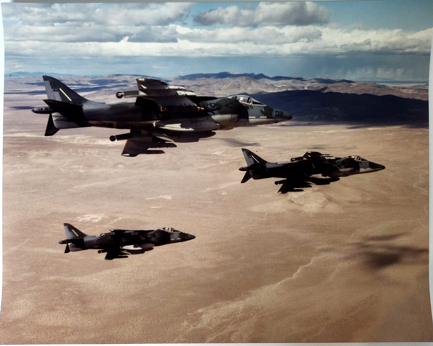 McDonnell Douglas AV 8B Harrier II VMA 331 Marine Squadron Large 1985 Photograph