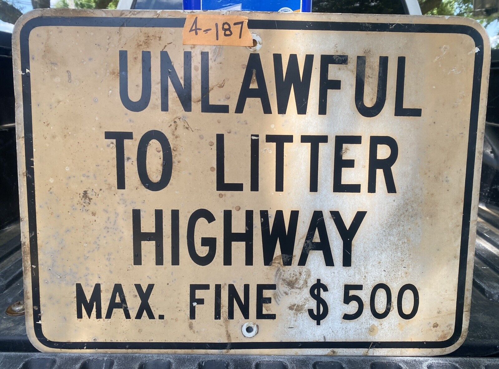 Authentic Street Road Traffic Sign (Unlawful To Litter Highway) 24\