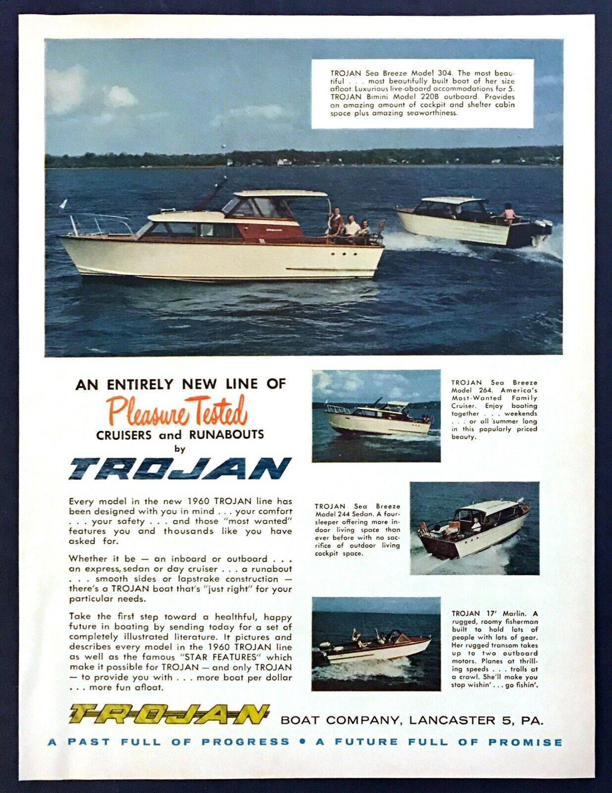 1960 Trojan Sea Breeze Model 304 264 244 Marlin photo \