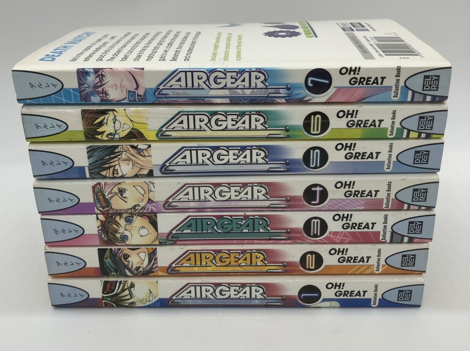 Airgear English Manga Vol 1-7 Oh Great Del Rey Manga Lot RARE OOP