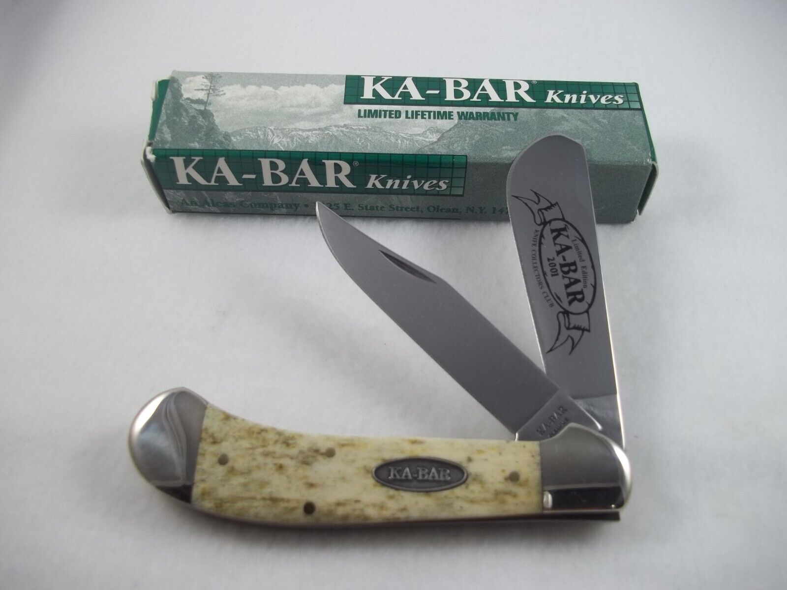 KA-BAR CK-01 2001 Collectors Club TIDIOUTE CUTLERY Saddlehorn Knife