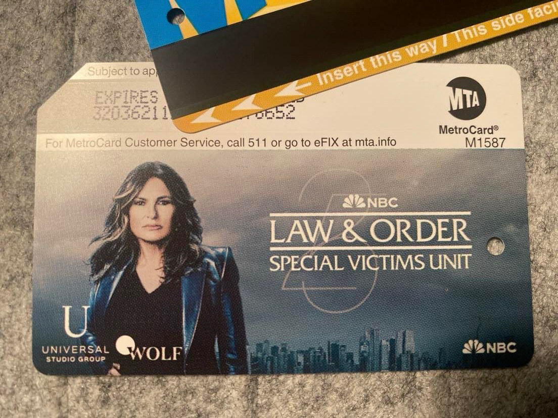 Law & Order: SVU 25th Anniversary NYC Metrocard Olivia Benson - Mariska Hargitay