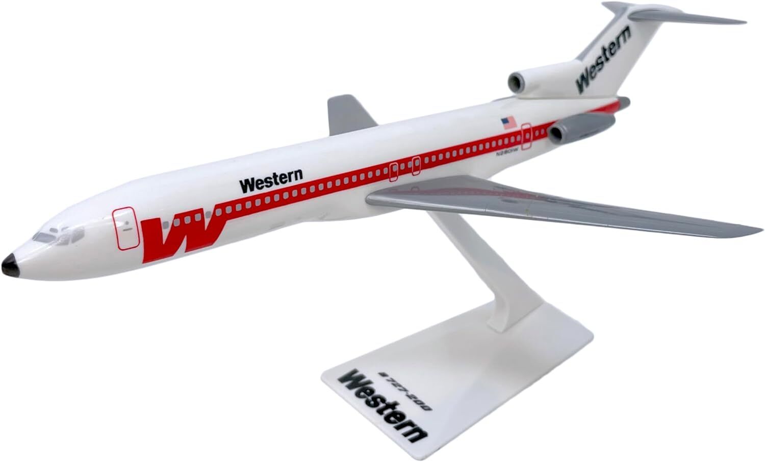 Flight Miniatures Western Airlines Boeing 727-200 Desk Top 1/200 Model Airplane