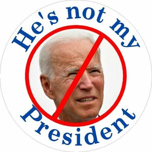 10 Tiny He\'s not my President anti Biden sticker decal 1\