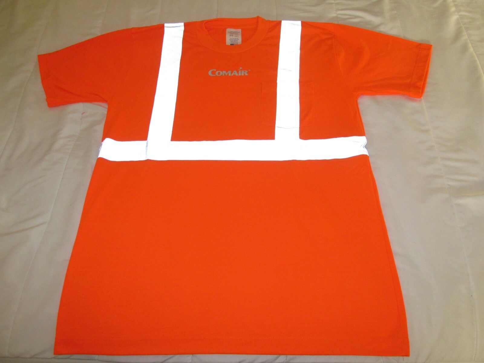 authentic COMAIR ramp agent REFLECTIVE safety T-shirt Male L large DELTA airline