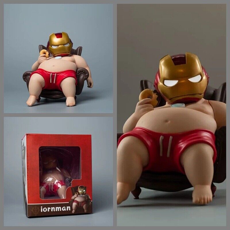 Marvel Iron Fat Man Cute FatOtaku Version Figure Toys Model Boxed Ornaments