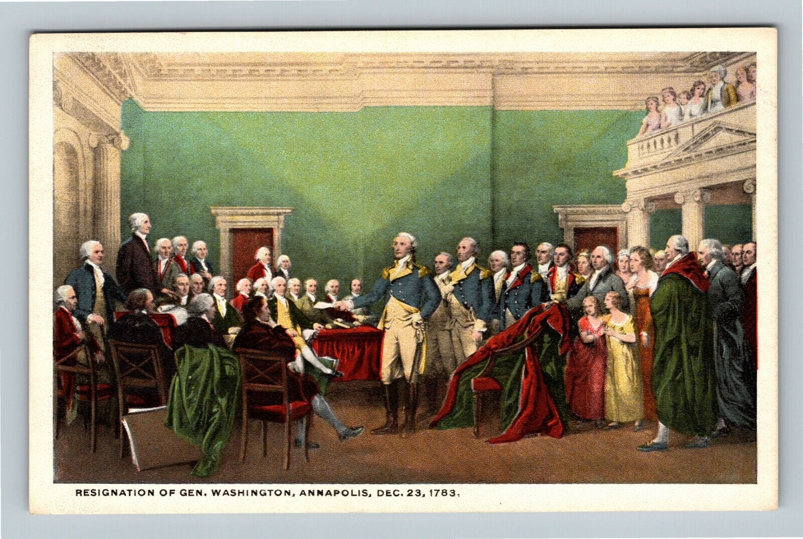 Painting Resignation Washington, US Capitol, Washington DC Vintage Postcard