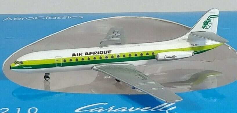 Aeroclassics AC18001 Air Afrique Se-210 Caravelle TU-TCY Diecast 1/400 Jet Model