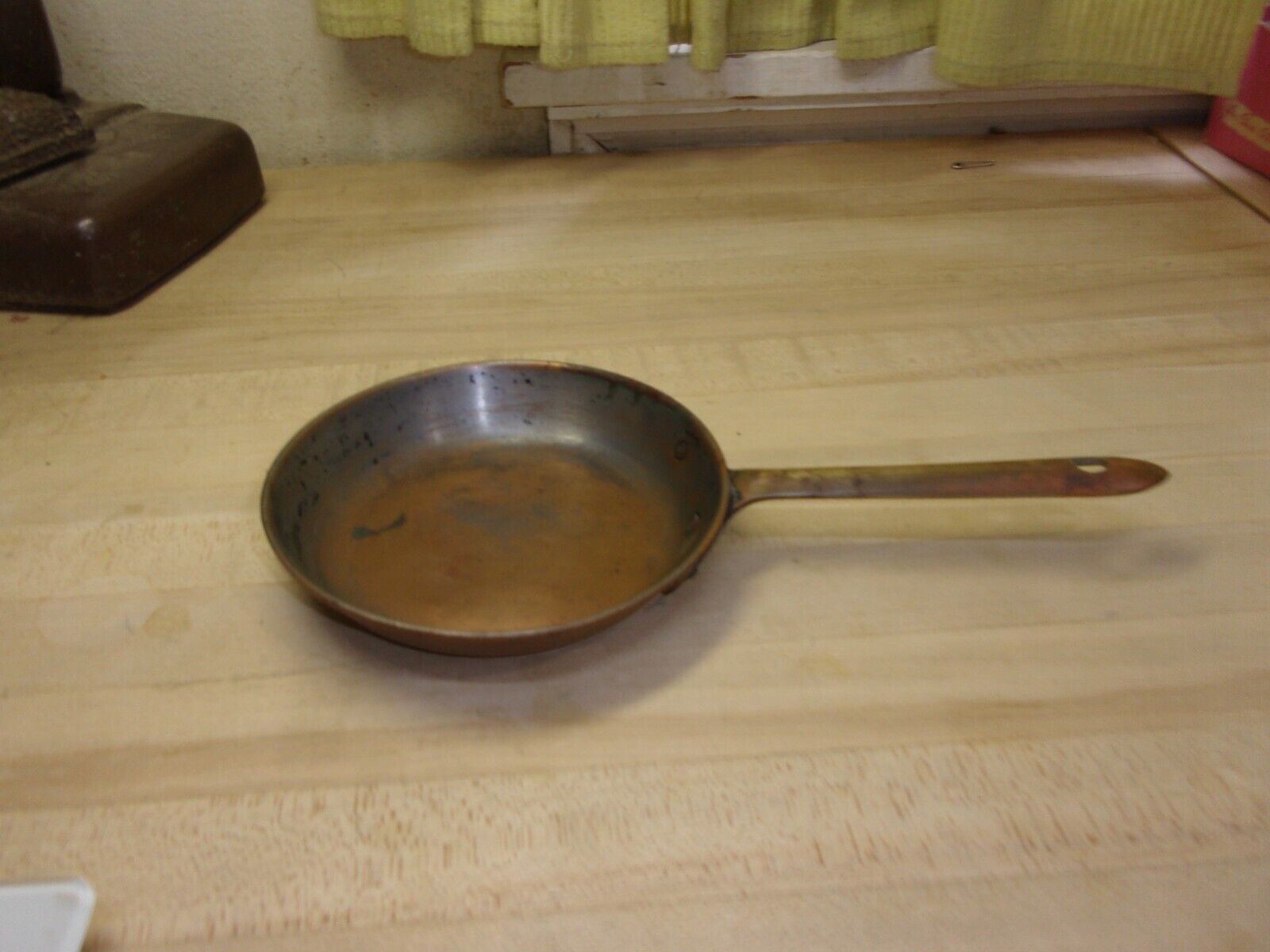 Vtg. Tagus r36 Copper Brass Handle made in Portugal fry pan 6.25\
