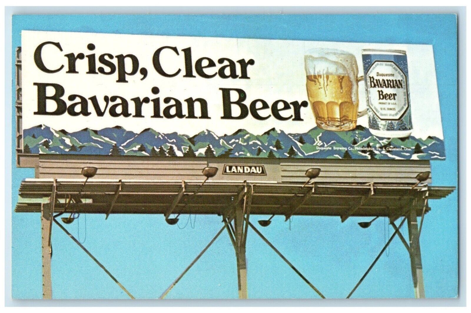 c1960's Crisp Clear Bavarian Beer C. Schmidt & Sons Inc Philadelphia PA Postcard