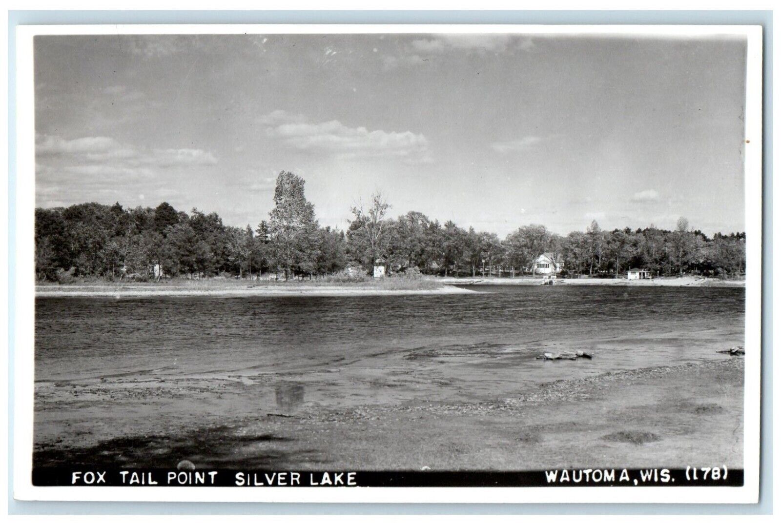 c1940\'s Fox Tail Point Silver Lake Wautoma Wisconsin WI RPPC Photo Postcard