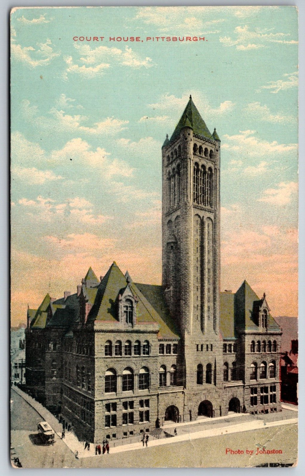Court House Pittsburgh Pennsylvania 1912 Union News Co Johnston Litho Postcard