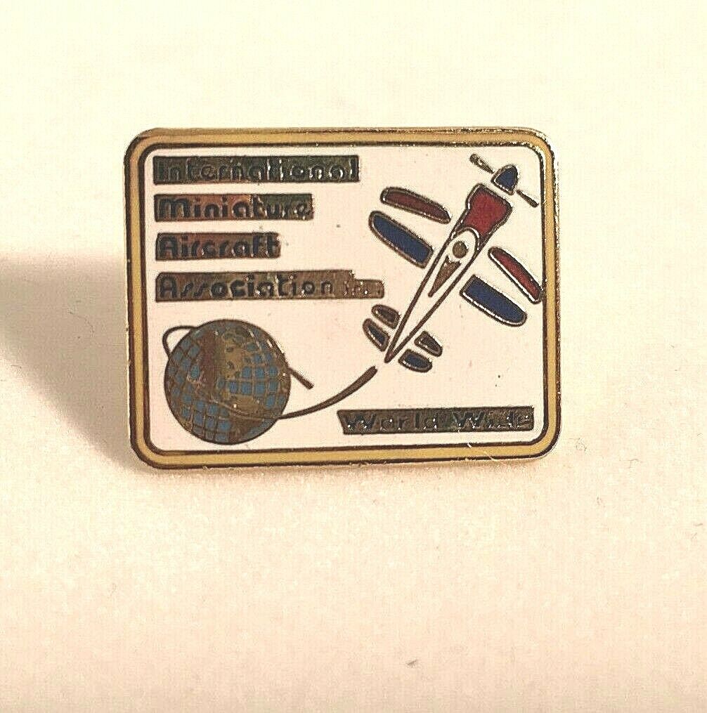 Int\'l Miniature Aircraft Assoc.World Wide Goldtone Pin back Lapel Hat Pin 1\