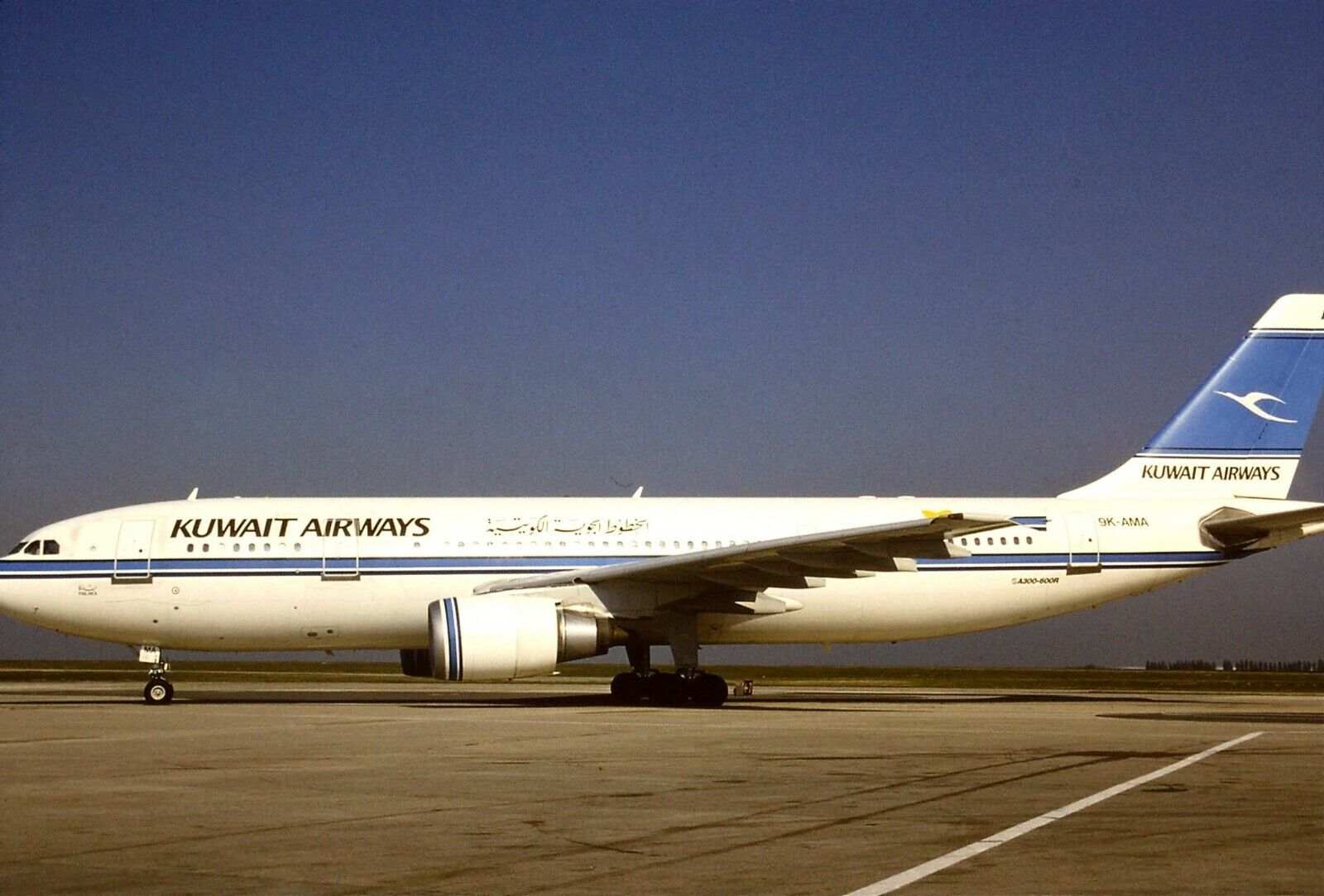 Original 35mm Colour Slide of Kuwait Airways A300B4-605R 9K-AMA