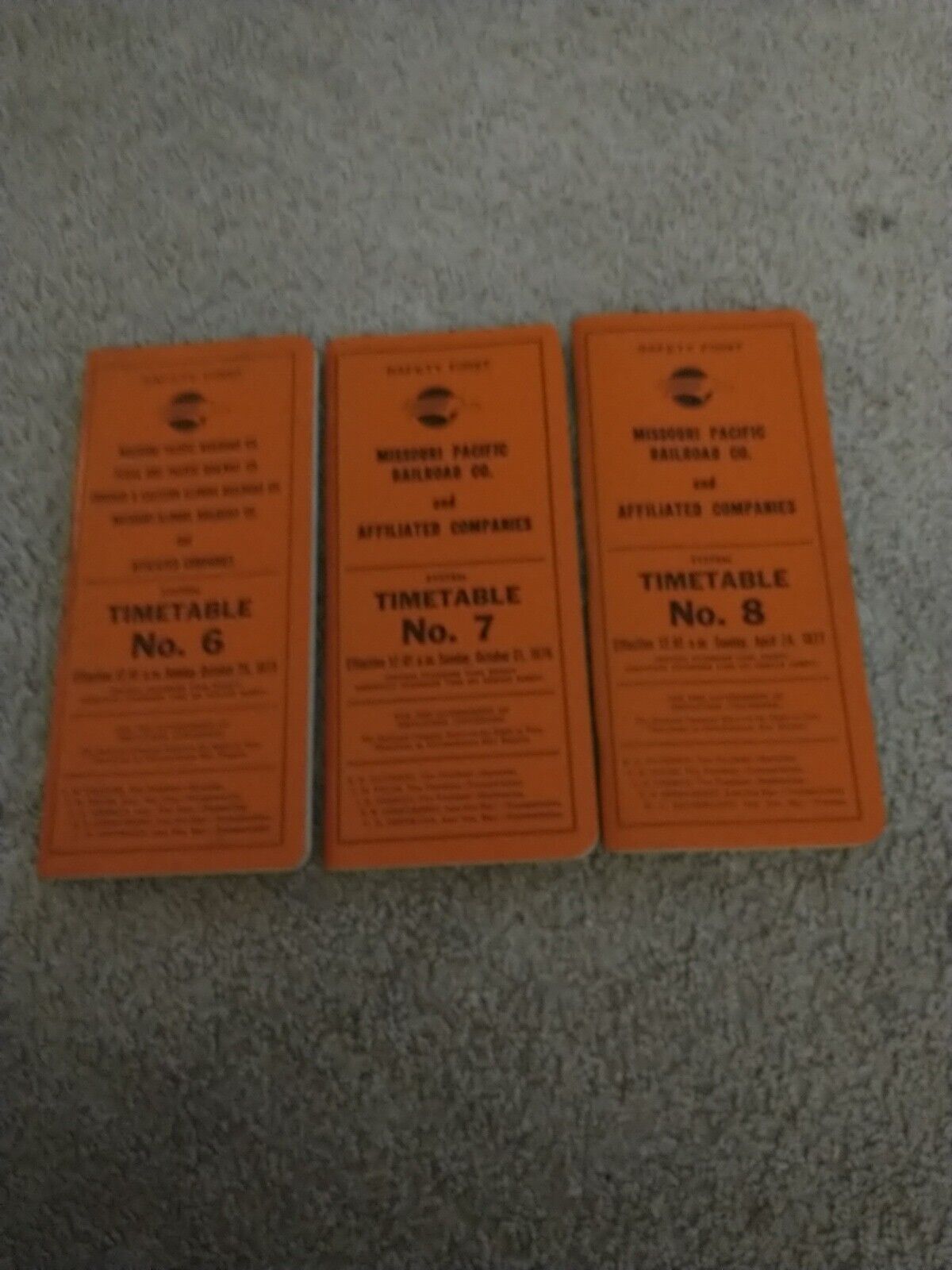 18 Missouri Pacific Employee Timetables - system 1975 to 1984