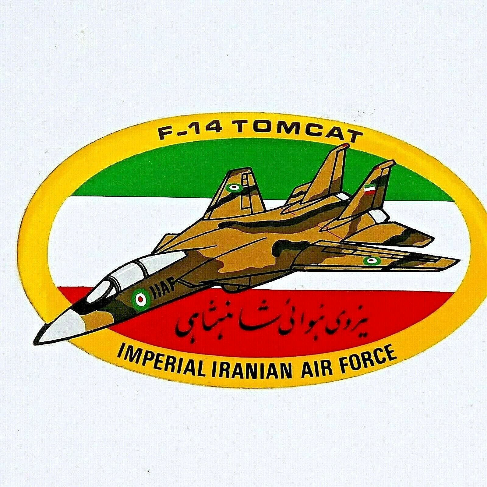 Vintage Grumman Aerospace Sticker F-14 Tomcat Imperial Iranian Air Force