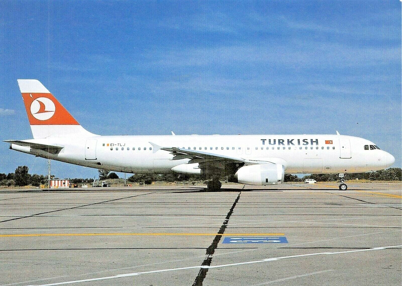 TURKISH AIRBUS A320-231 El-TLJ c/n 0257  Airplane Postcard