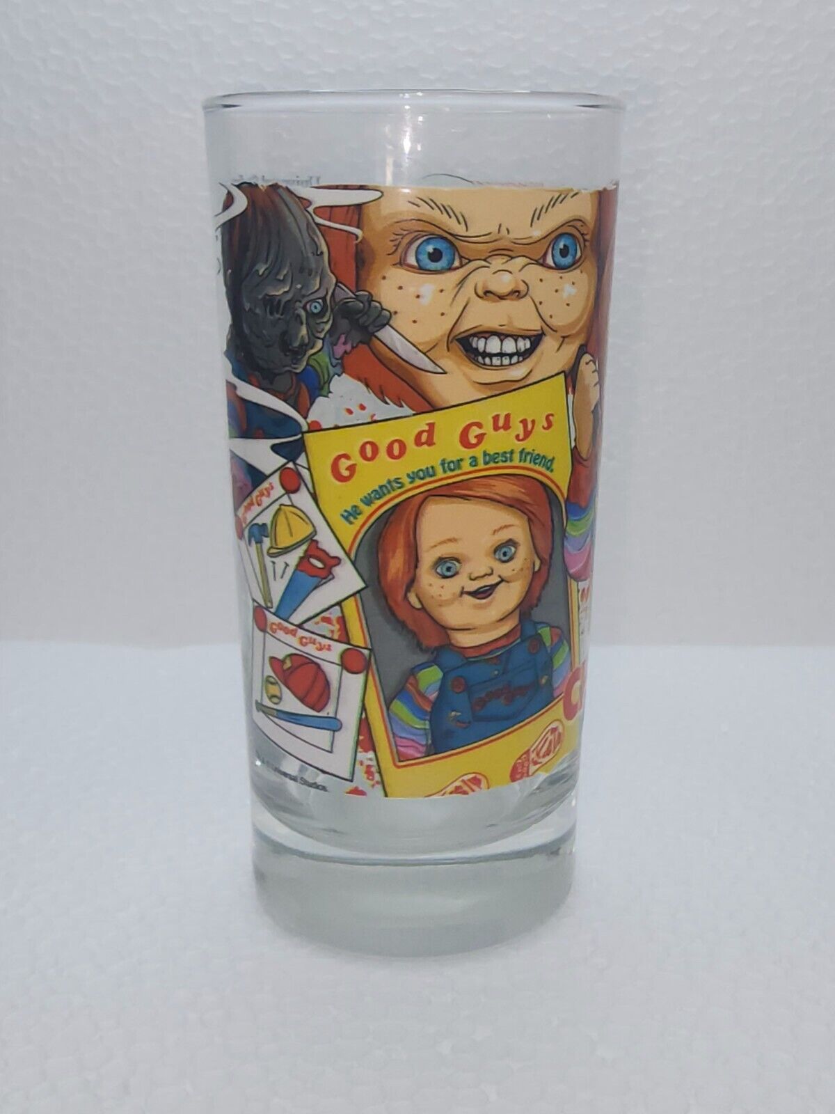 Halloween Horror Nights 2021 Glass Cup Chucky Universal Studios Brand New