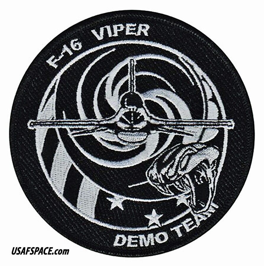 USAF F-16 VIPER DEMO TEAM -SHAW AFB, SC - ORIGINAL AIR FORCE BLACK VEL PATCH