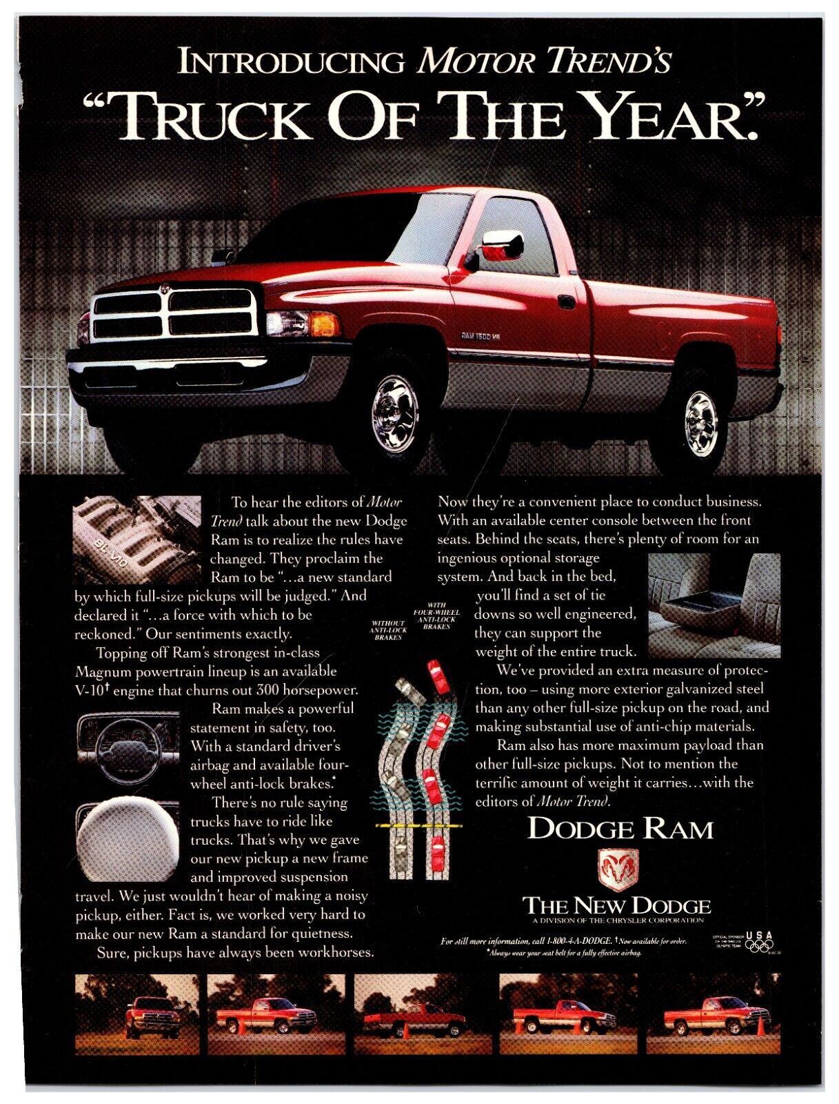 1994 Dodge Ram Pickup Trucks - Original Print Ad (8x11) - Advertisement